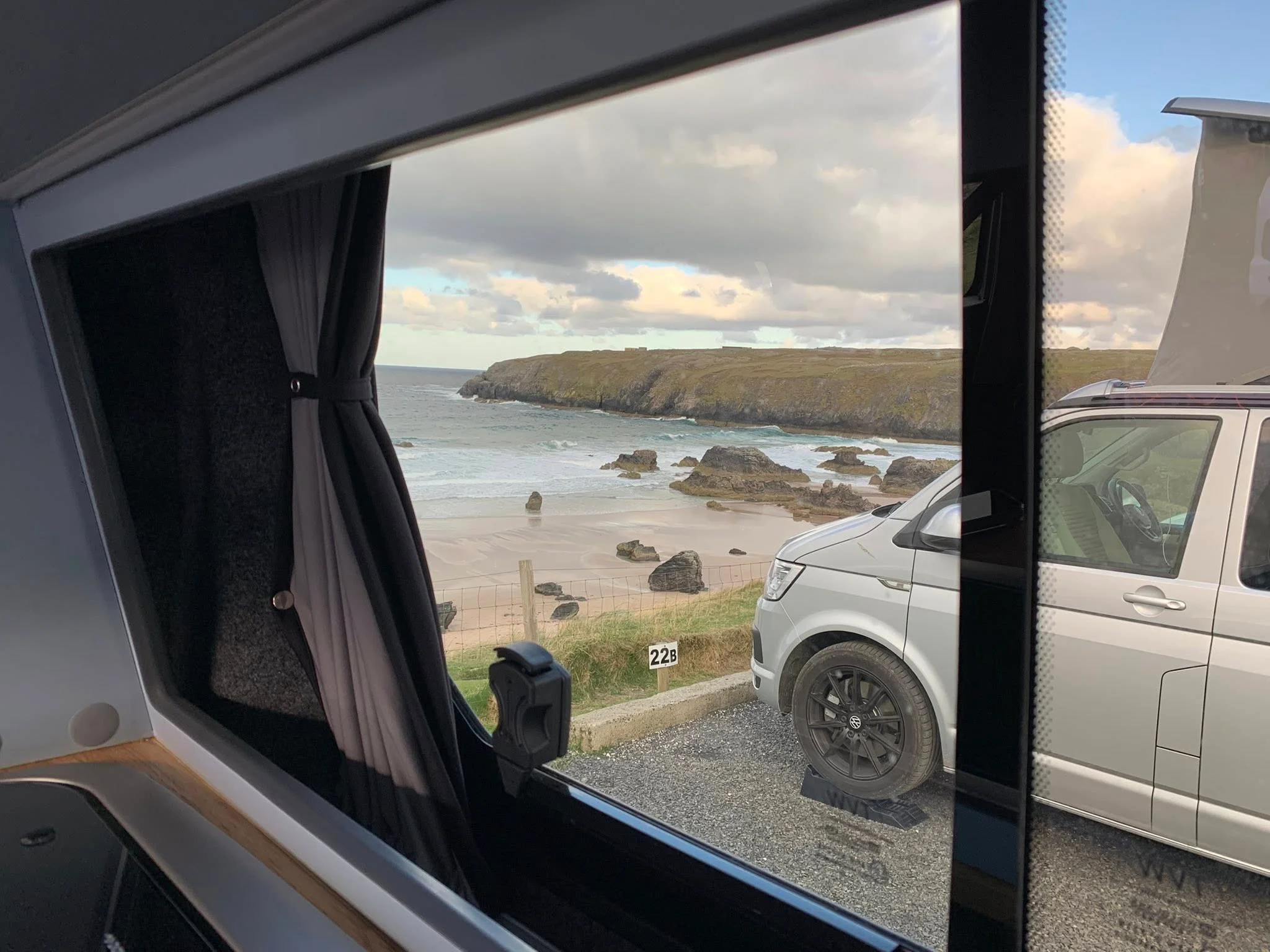 Inside a van parked on NC 500