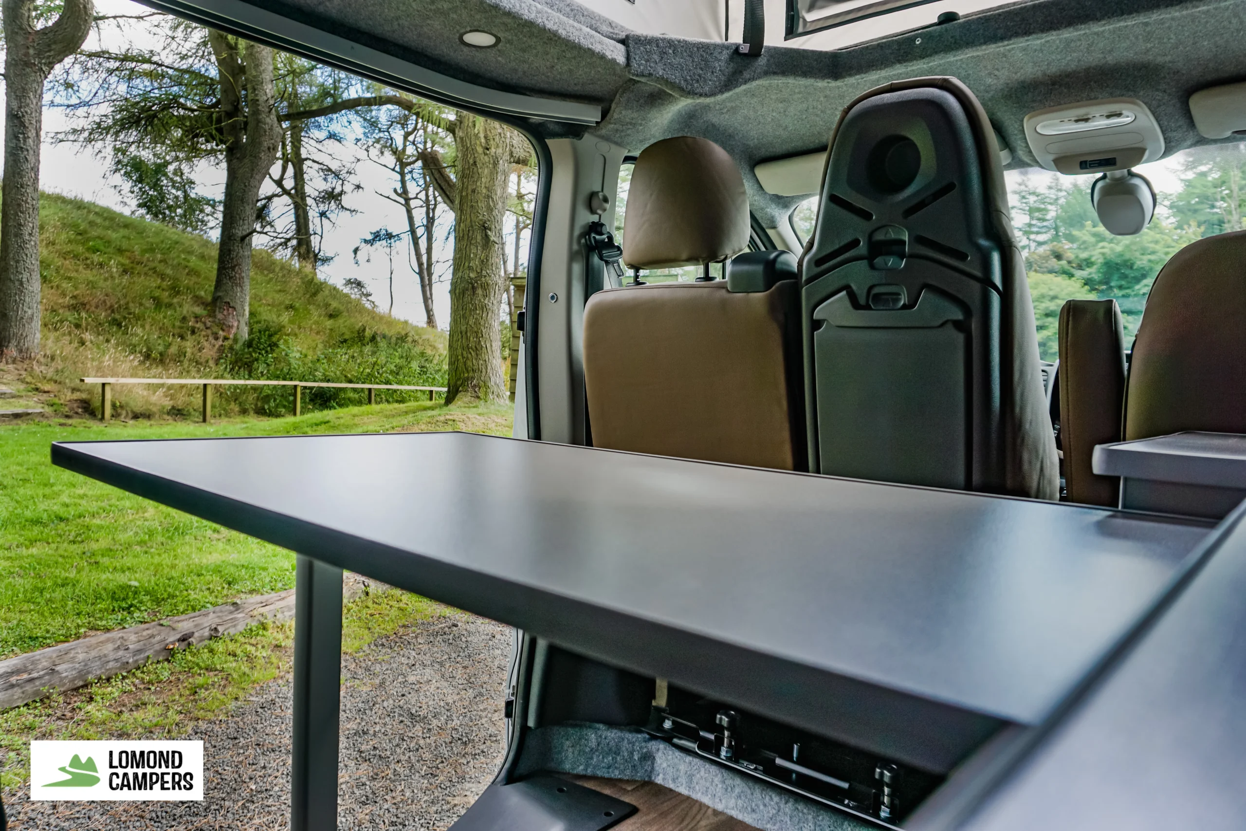 Renault Trafic Campervan Conversion in Scenic Photoshoot Interior Shot by Lomond Campers